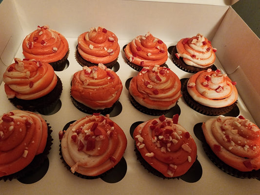 Peppermint Chocolate Candy Cane Cupcakes